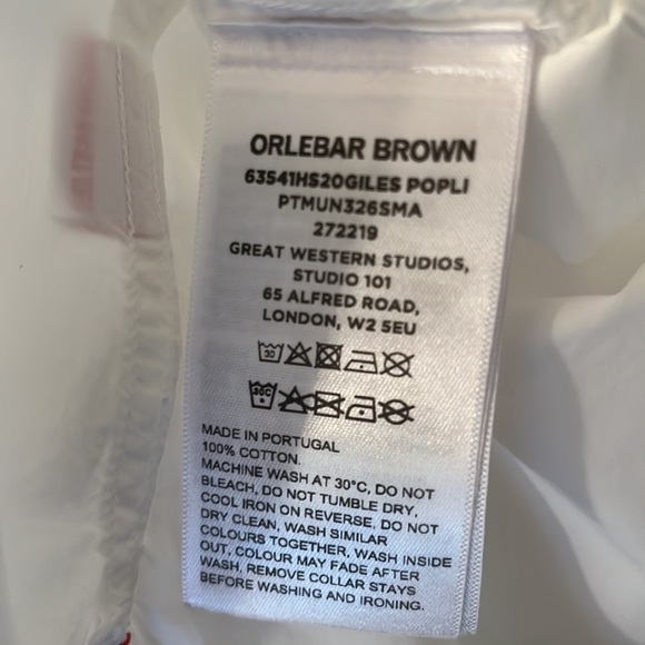 Orlebar Brown white button down M - Picture 5 of 5